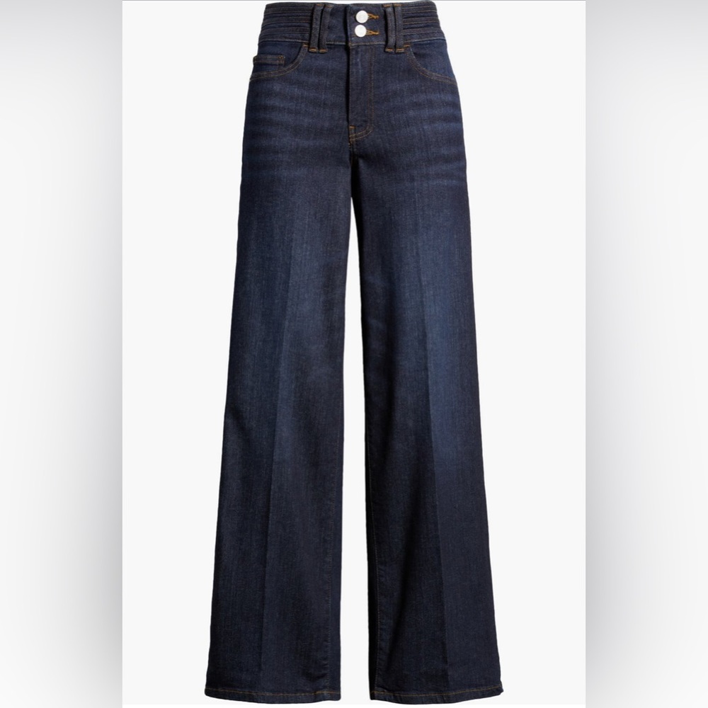 Frame wide Leg Trapunto dark denim size 28